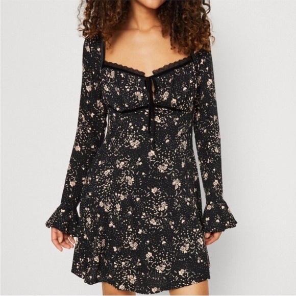 free people tess mini dress Free People Tess Mini Dress in Black Combo